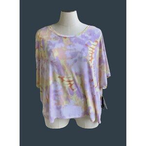 Tek Gear Womens Tie-Dye Workout Top 1X Polyester Blend